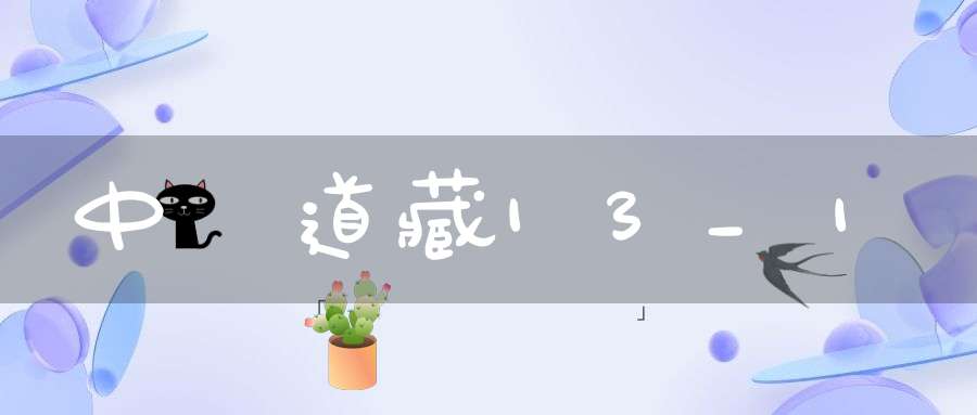中華道藏13_1
