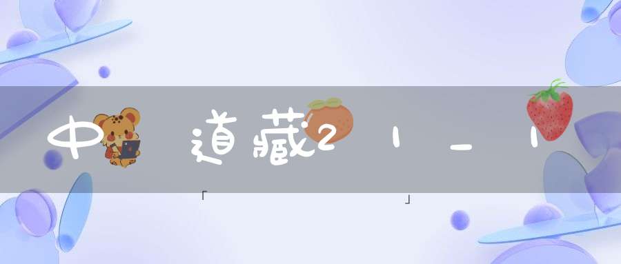 中華道藏21_1