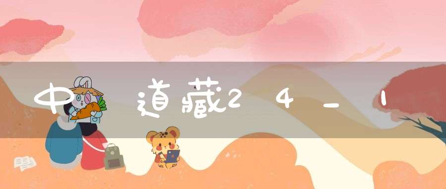 中華道藏24_1