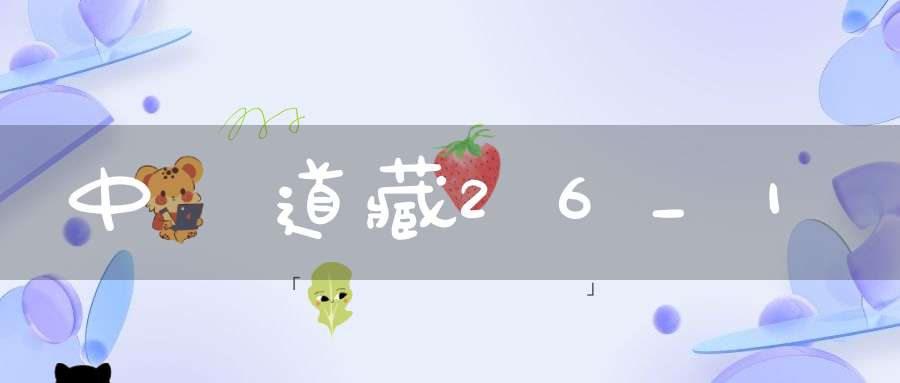 中華道藏26_1