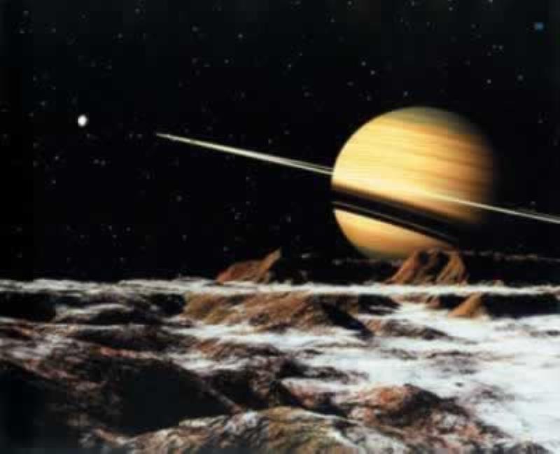 美國飛船旅行者1號掠過土星