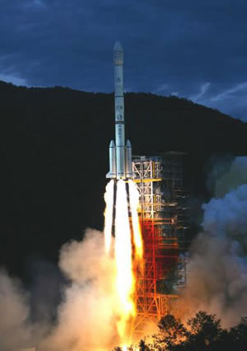 中星9號(hào)廣播電視直播衛(wèi)星升入太空