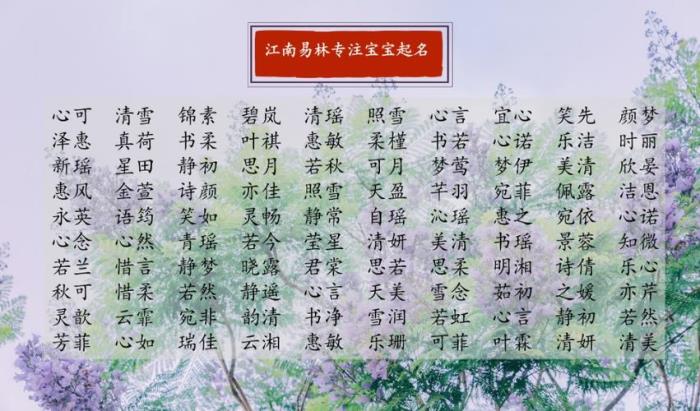 大學(xué)中庸取名 四書五經(jīng)取名字女孩