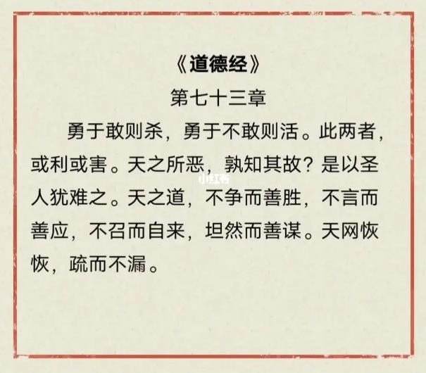 第七十三章·天网恢恢·黄紫檀老师点窍道德经